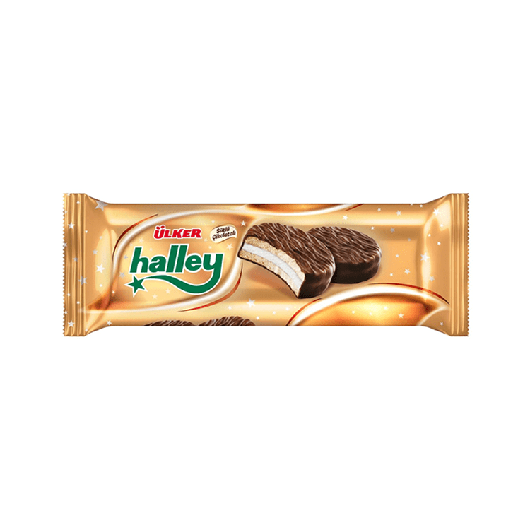 Halley Çikolata Kaplamalı Sandviç Bisküvi 8'Li 240 Gr